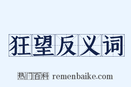 狂望反义词是什么意思的图片